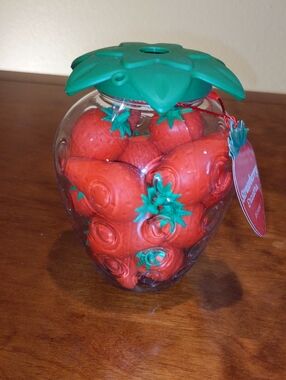 Strawberry ERASERS with Reusable Container New School Classroom Decor Summer